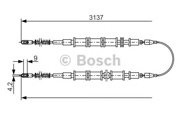 1987477247 Bosch cable de freno de mano trasero derecho/izquierdo