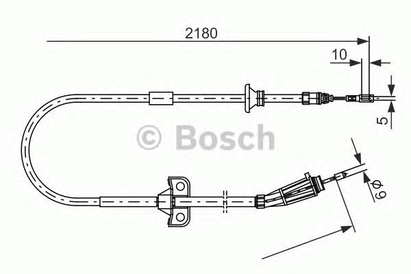 1987477248 Bosch cable de freno de mano trasero derecho/izquierdo