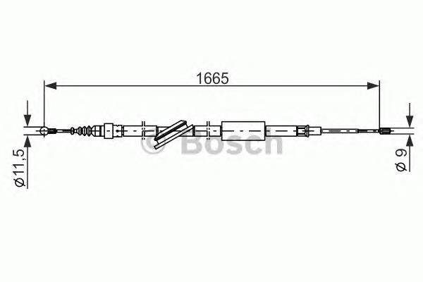 Cable de freno de mano trasero derecho/izquierdo 1987477249 Bosch