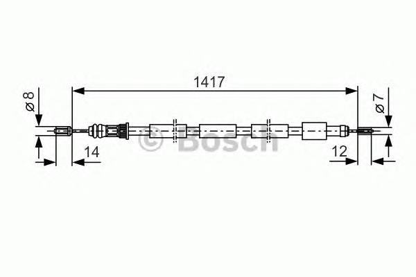 474567 Peugeot/Citroen cable de freno de mano trasero izquierdo