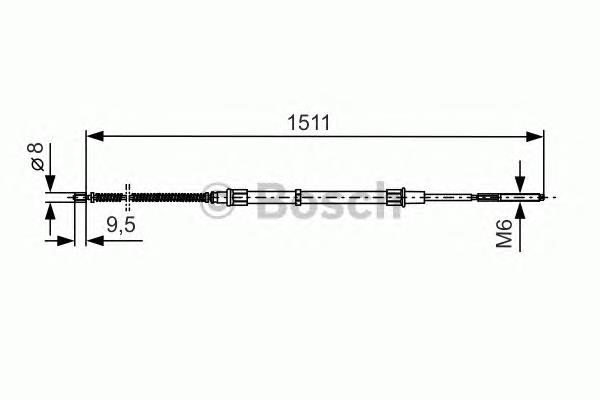 Cable de freno de mano trasero derecho/izquierdo 1987477284 Bosch