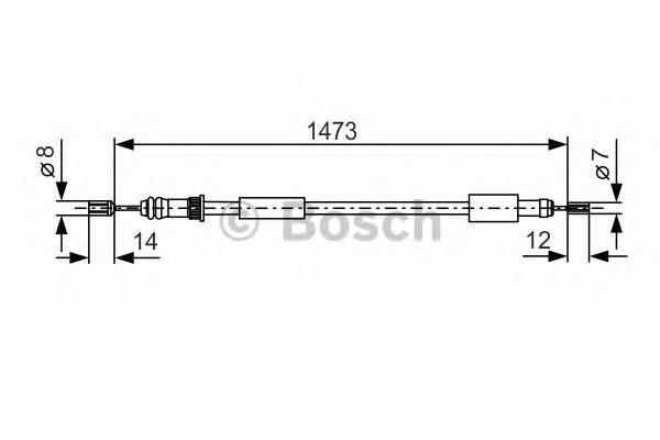 474569 Peugeot/Citroen cable de freno de mano trasero izquierdo