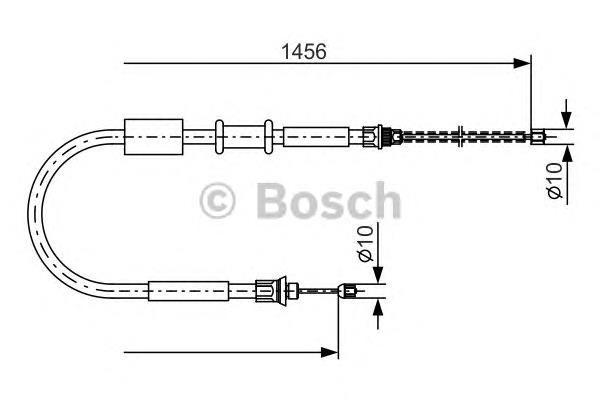 Cable de freno de mano trasero izquierdo 1987477384 Bosch