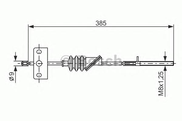 Cable de freno de mano delantero 1987477385 Bosch