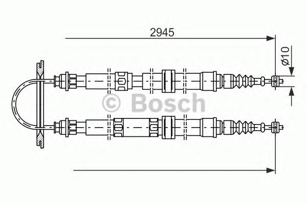Cable de freno de mano trasero derecho/izquierdo 1987477390 Bosch