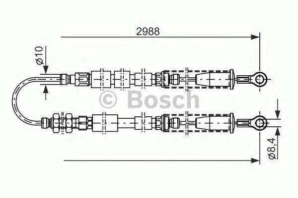 5034 Mapco Cable de freno de mano trasero derecho/izquierdo
