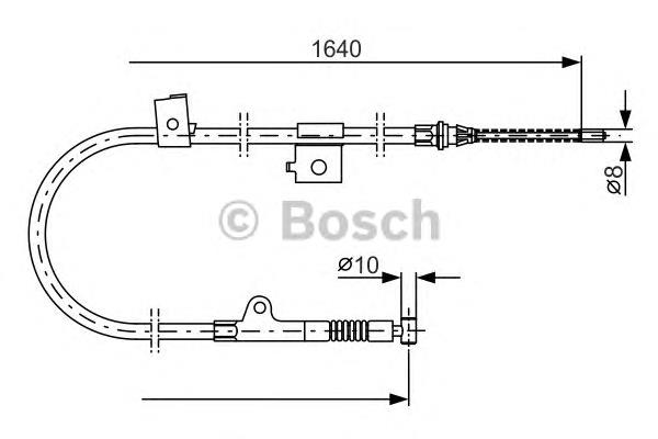 1987477405 Bosch cable de freno de mano trasero izquierdo