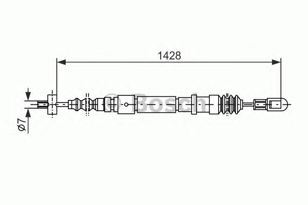 Cable de freno de mano trasero derecho/izquierdo 1987477353 Bosch