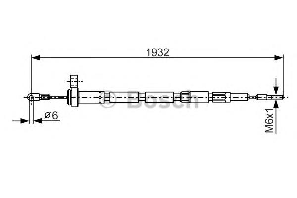 Cable de freno de mano trasero derecho/izquierdo 1987477346 Bosch