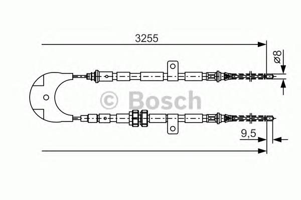 6920299 Ford cable de freno de mano trasero derecho/izquierdo