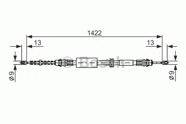 13.0266 Adriauto cable de freno de mano trasero derecho/izquierdo