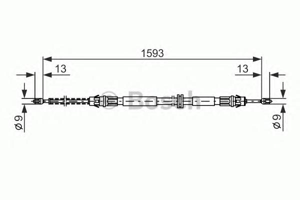 Cable de freno de mano trasero derecho/izquierdo 1987477374 Bosch