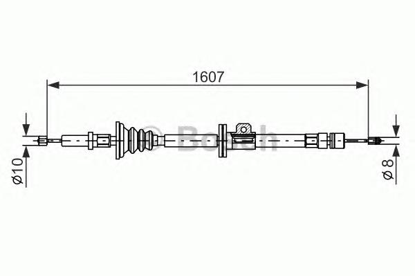 Cable de freno de mano trasero derecho/izquierdo 1987477358 Bosch