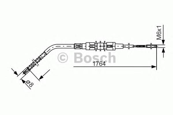 1987477181 Bosch cable de freno de mano trasero derecho/izquierdo