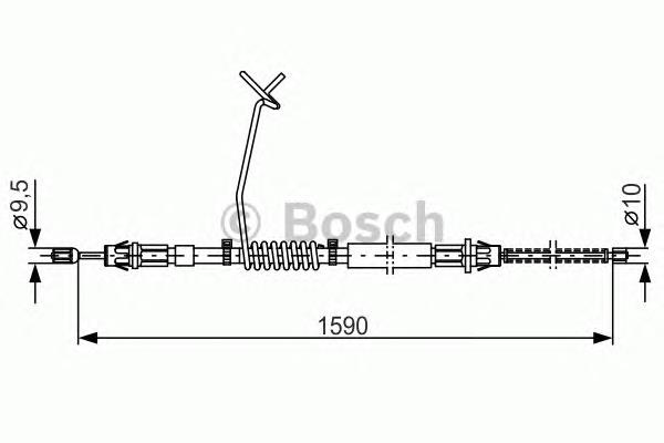 1987477175 Bosch cable de freno de mano trasero izquierdo
