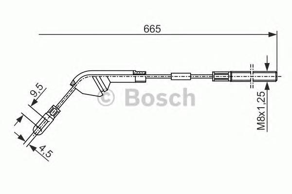 Cable de freno de mano trasero izquierdo 1987477142 Bosch