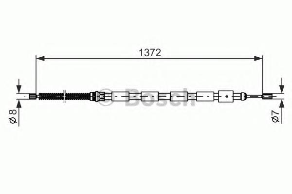 1987477144 Bosch cable de freno de mano trasero izquierdo