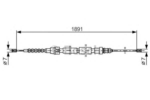 1987477154 Bosch cable de freno de mano trasero izquierdo