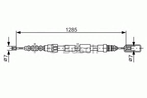 Cable de freno de mano trasero izquierdo 1987477155 Bosch