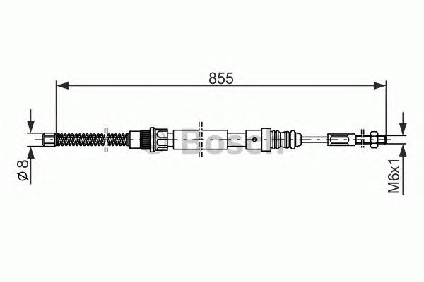 1987477148 Bosch cable de freno de mano trasero izquierdo