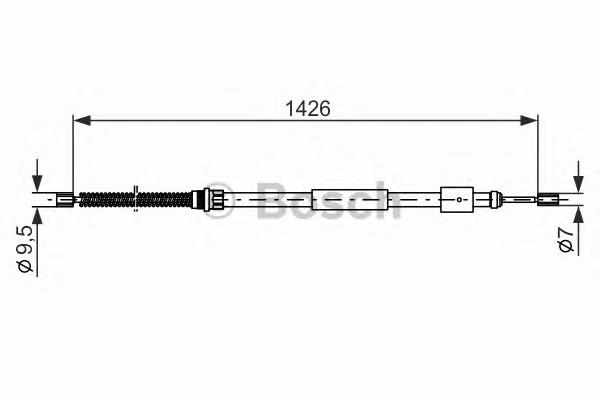 Cable de freno de mano trasero izquierdo 1987477146 Bosch