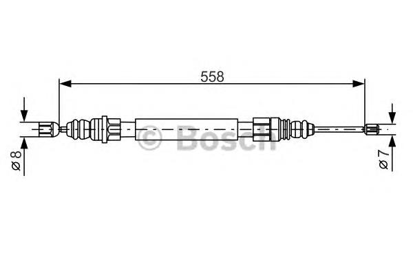 Cable de freno de mano trasero derecho 1987477150 Bosch