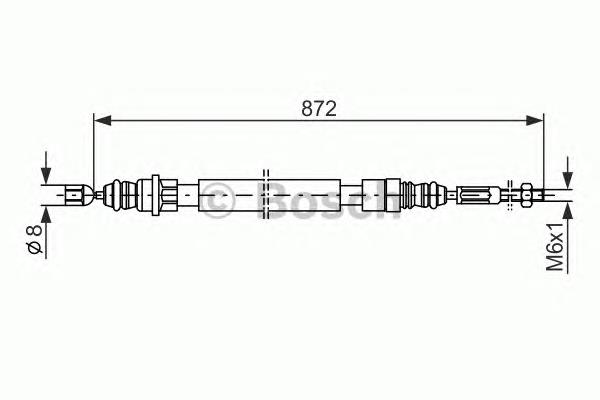 1987477149 Bosch cable de freno de mano trasero izquierdo