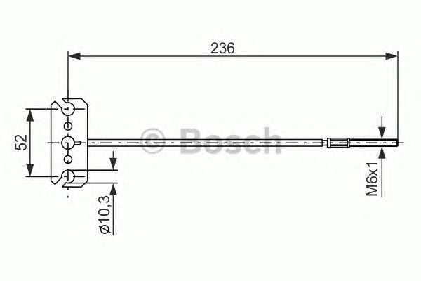 Cable de freno de mano delantero 1987477226 Bosch