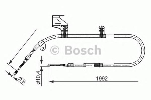 Cable de freno de mano trasero izquierdo 1987477244 Bosch