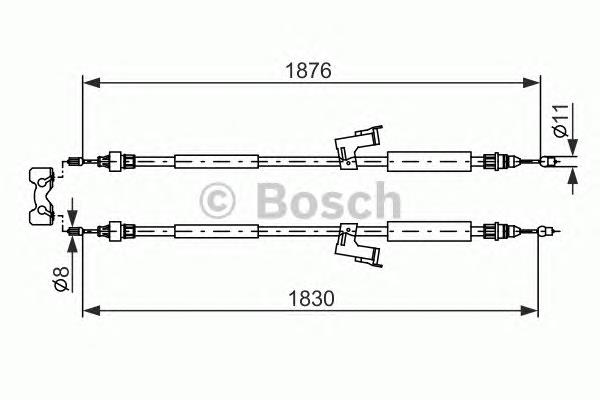 Cable de freno de mano trasero derecho/izquierdo 1987477202 Bosch