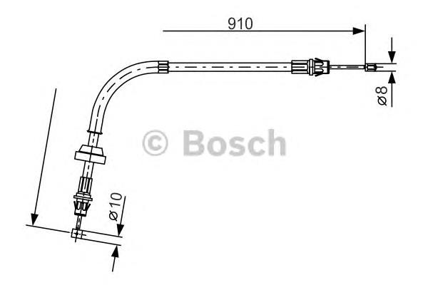 Cable de freno de mano delantero 1987477190 Bosch