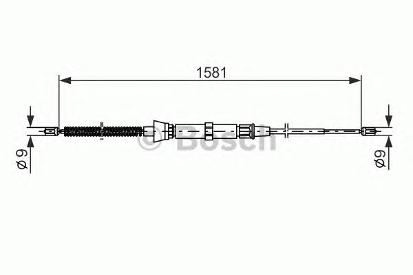 1987477205 Bosch cable de freno de mano trasero derecho/izquierdo