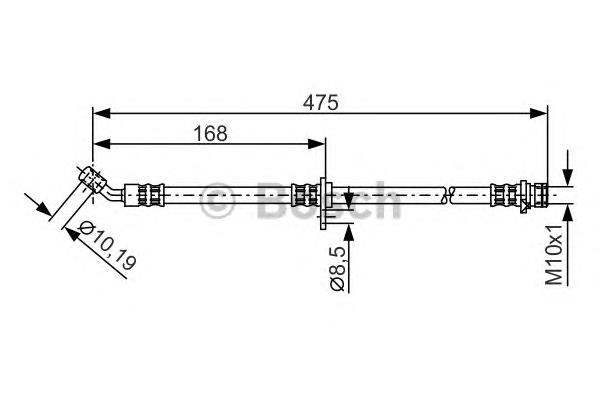 Tubo flexible de frenos trasero izquierdo 1987481327 Bosch