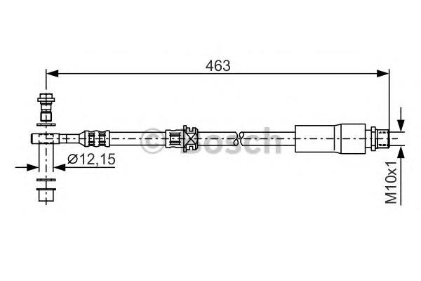 5562278 Opel latiguillo de freno delantero