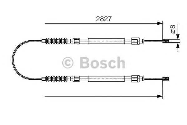 1987482006 Bosch cable de freno de mano trasero derecho/izquierdo