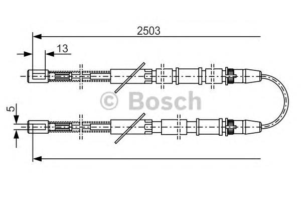 Cable de freno de mano trasero derecho/izquierdo 1987482009 Bosch