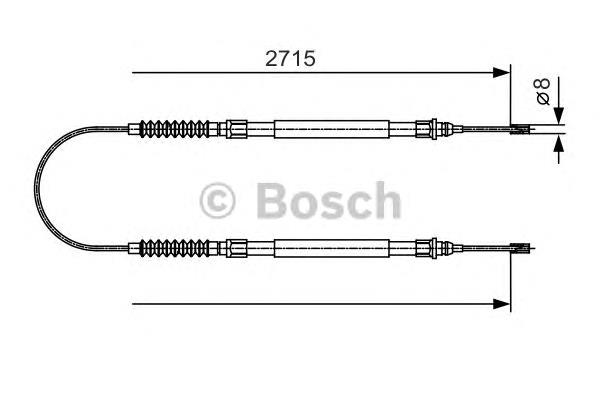 1987482003 Bosch cable de freno de mano trasero derecho/izquierdo