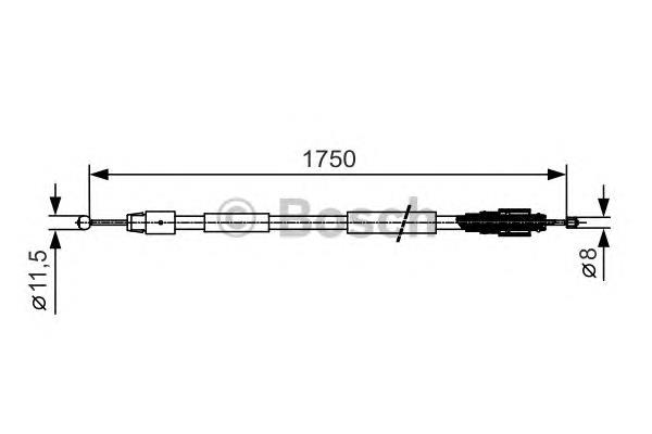 Cable de freno de mano trasero derecho/izquierdo 1987482018 Bosch