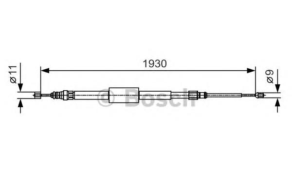 Cable de freno de mano trasero derecho/izquierdo Beca Cables 2001074