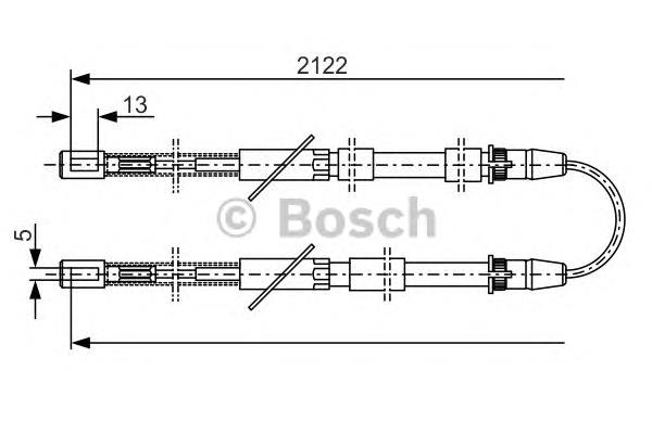 Cable de freno de mano trasero derecho/izquierdo 1987482010 Bosch