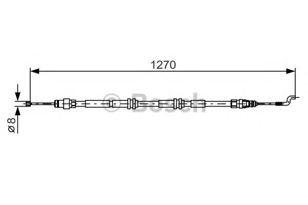 1987482014 Bosch cable de freno de mano trasero derecho/izquierdo