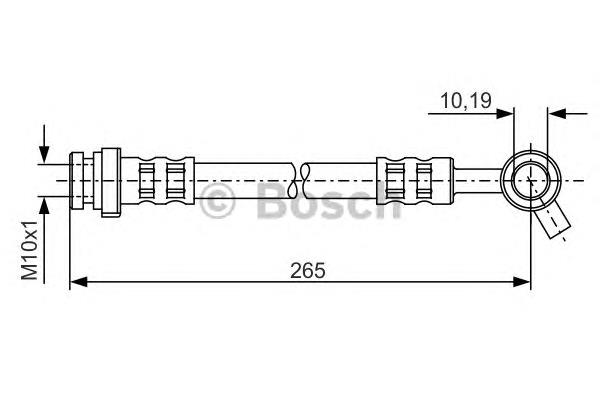 Tubo flexible de frenos delantero izquierdo 1987481291 Bosch