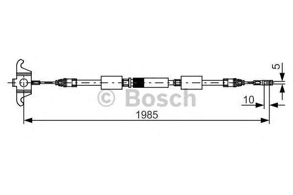 Cable de freno de mano delantero 1987482128 Bosch