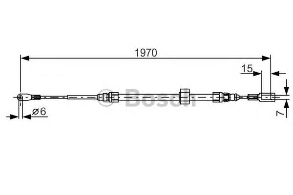 1987482131 Bosch cable de freno de mano delantero