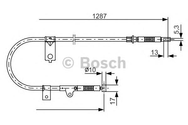 1987482150 Bosch cable de freno de mano trasero izquierdo