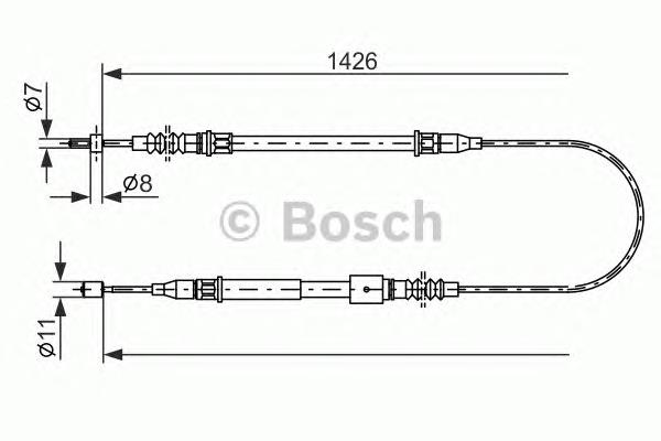 1987482140 Bosch cable de freno de mano trasero izquierdo