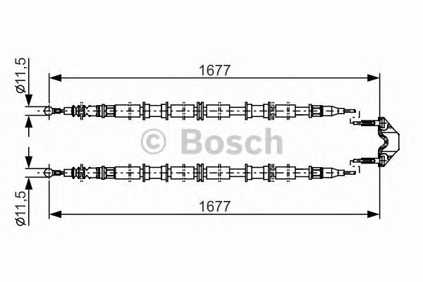Cable de freno de mano trasero derecho/izquierdo 1987482141 Bosch