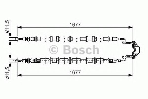 1 987 482 141 Bosch cable de freno de mano trasero derecho/izquierdo