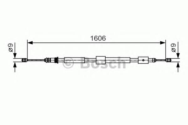 BKB1960 Borg&beck cable de freno de mano trasero izquierdo