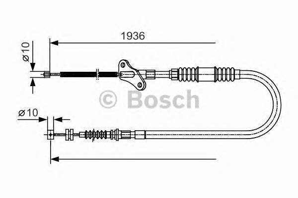 Cable de freno de mano trasero izquierdo 1987482111 Bosch
